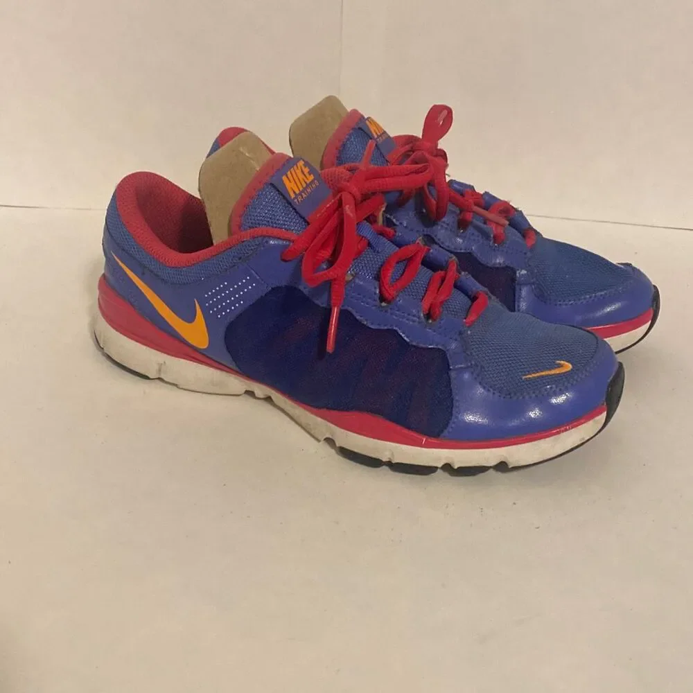 Nike Flex TR2 Training Shoes Womens Sz 8.5 Blue Pink Running Sneakers 511332-586